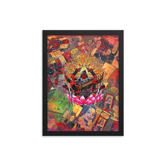 Deadpool – Zenpool Comic Canvas Framed Reproduction Print