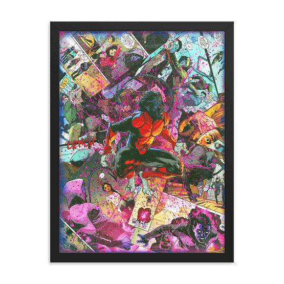 Nightcrawler – X-men Comic Canvas Framed Reproduction Print