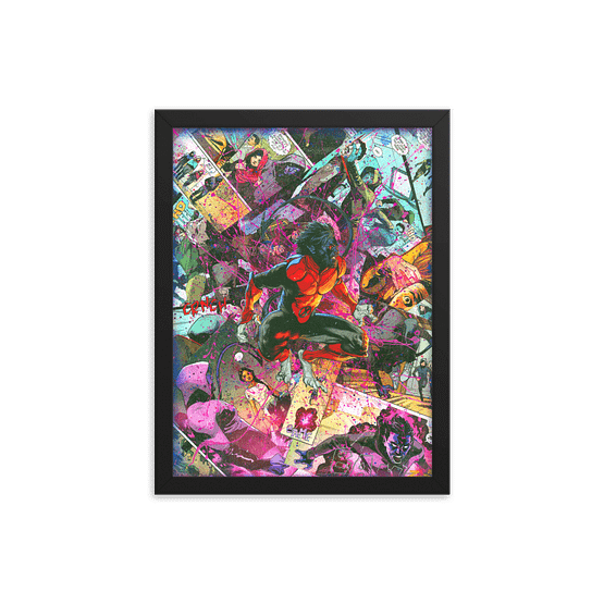 Nightcrawler – X-men Comic Canvas Framed Reproduction Print