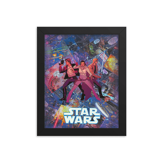 Star Wars Comic Canvas Framed Reproduction Print
