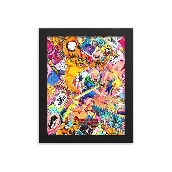 Adventure Time Comic Canvas Framed Reproduction Print