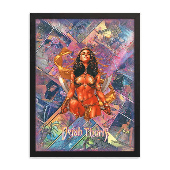 Dejah Thoris – John Cart Comic Canvas Framed Reproduction Print