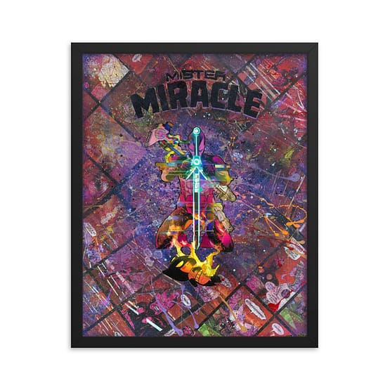 Mister Miracle Comic Canvas Framed Reproduction Print