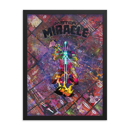 Mister Miracle Comic Canvas Framed Reproduction Print