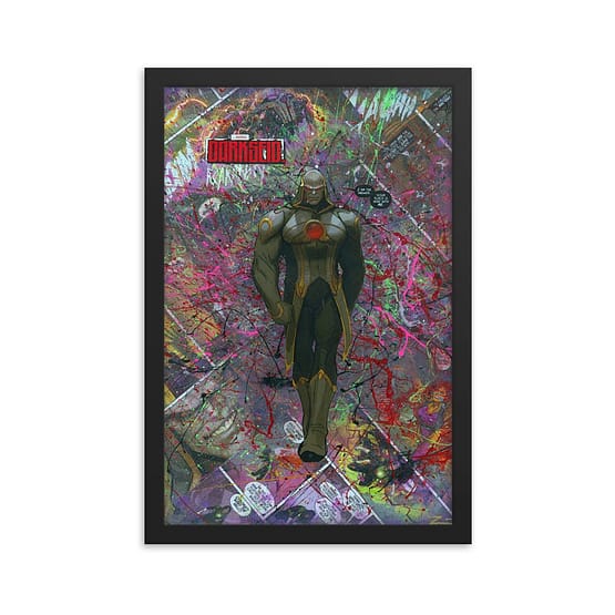 Darkseid Comic Canvas Framed Reproduction Print
