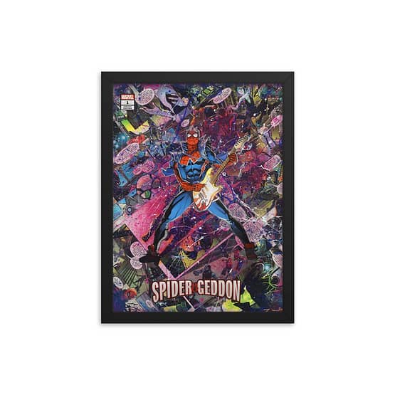 Spider-Punk – Spider-Man – Spider-Geddon #1 Variant Cover Comic Canvas Framed Reproduction Print
