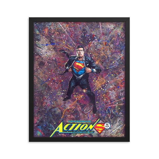 Superman Action Comics #961 – DC Comic Canvas Framed Print