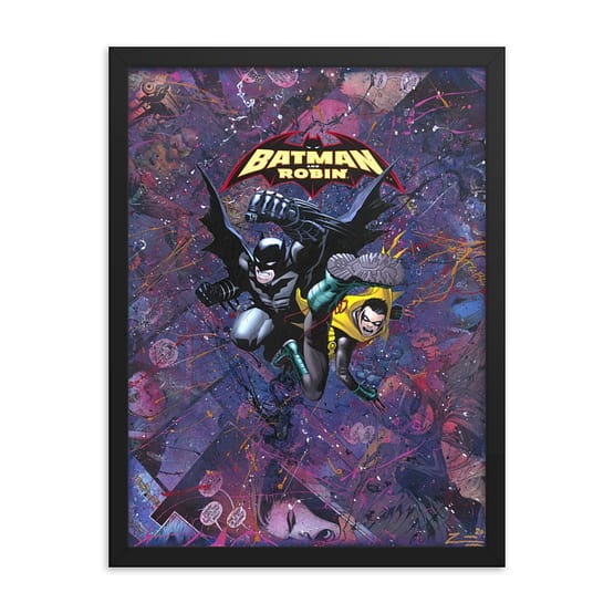 Batman and Robin #0 – DC Comic Canvas Framed Print