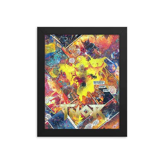 King Thor – Marvel Comic Canvas Framed Print