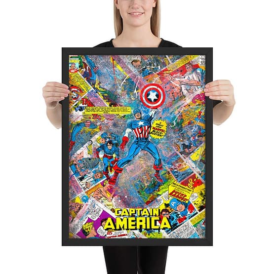 Captain America | True Beievers #1 |Framed Print
