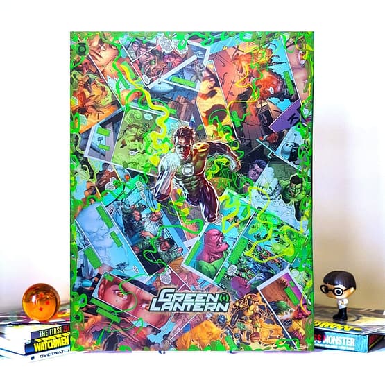 Green Lantern | Secret Origins #3 | One of a Kind JUMBO DC Comic Collage Variant Canvas