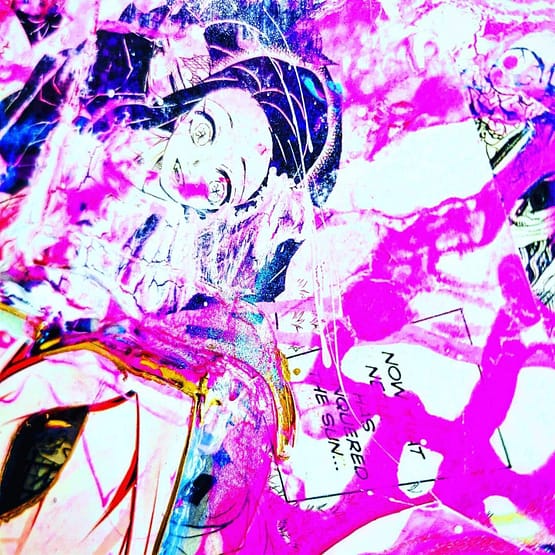 Nezuko | Manga Collage Canvas | Kimetsu no Yaiba | Demon Slayer One of a Kind Canvas Art