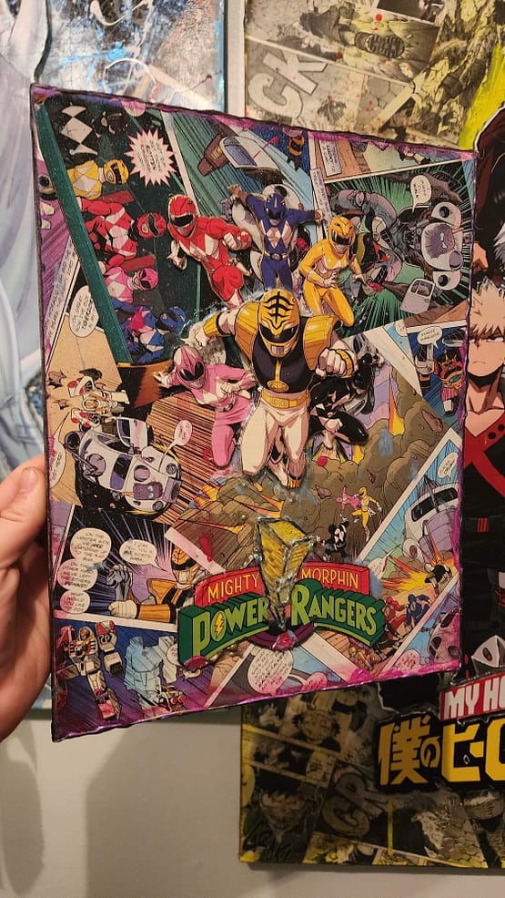 Power Rangers Comic Art Canvas